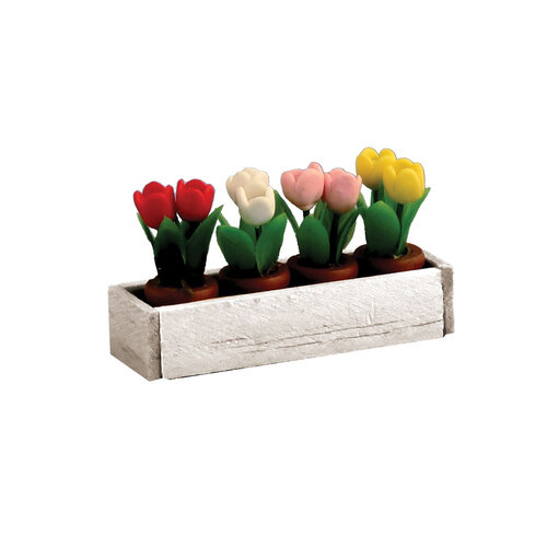 Streets Ahead Poppenhuis Plantenbak met Tulpen