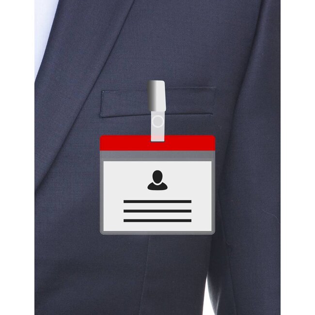 Porta credencial A7 rojo