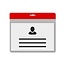 Porta credencial A7 rojo