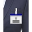 Porte-badge A7 bleu avec papier gratuit à partir de 0,36 € par pièce