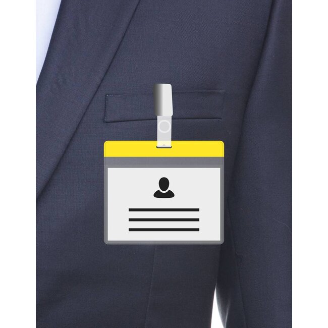 Porta credencial A7 amarillo