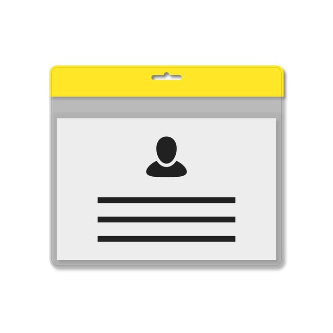 Porta badge A7 giallo