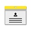 A7 Badge holder Yellow