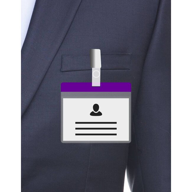 Porta credencial A7 morado