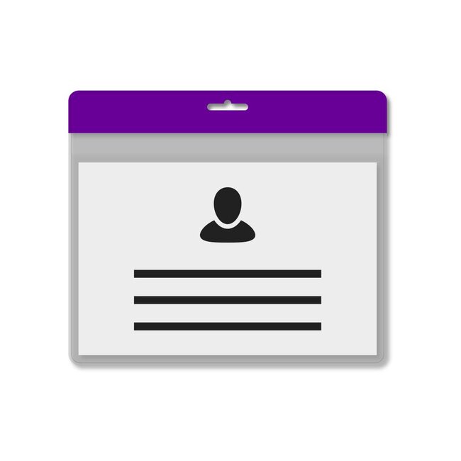 Porta credencial A7 morado