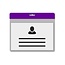 Porta badge A7 viola