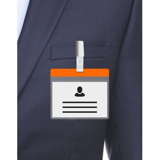 MeetingLinq Porta credencial A7 naranja