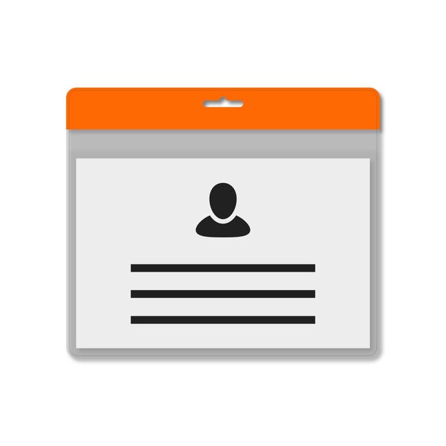 Porta credencial A7 naranja