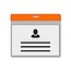 Porta credencial A7 naranja