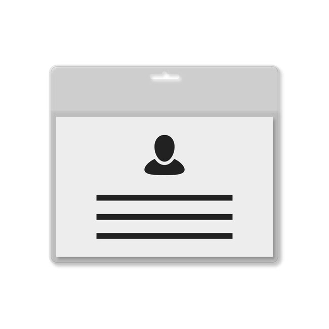 Porte-badge A7 transparent / barre transparente