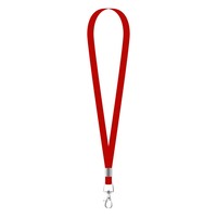 MeetingLinq Smalle rode lanyard met 1 metalen haak