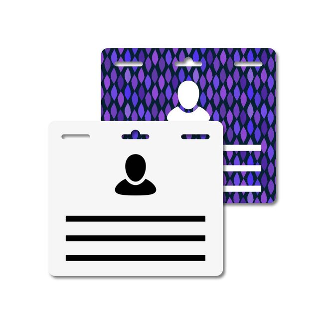 Selbstklebendes Schmetterlingsabzeichen – doppelseitig, matte Folie, mittel, 3 Schlitze