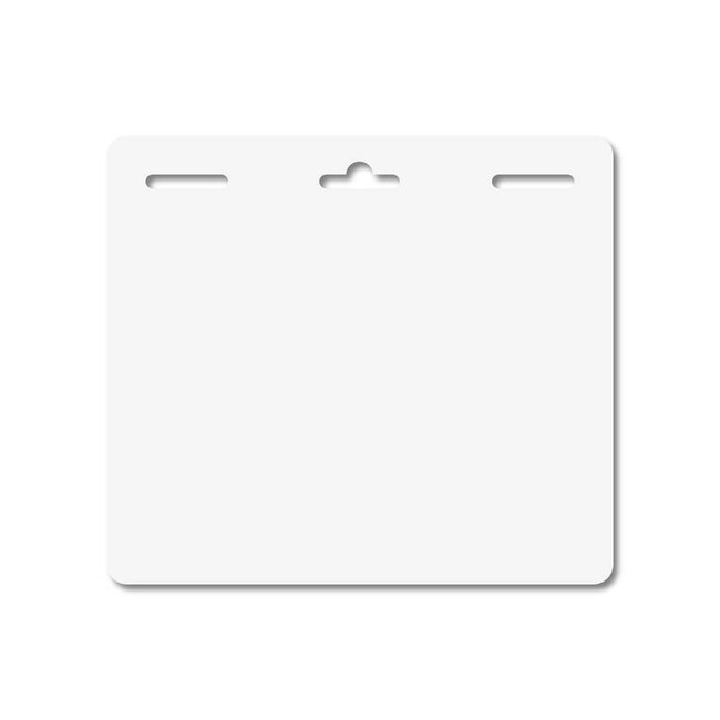 Distintivo adesivo a forma di farfalla – bifacciale, lamina opaca, medio, 3 slot