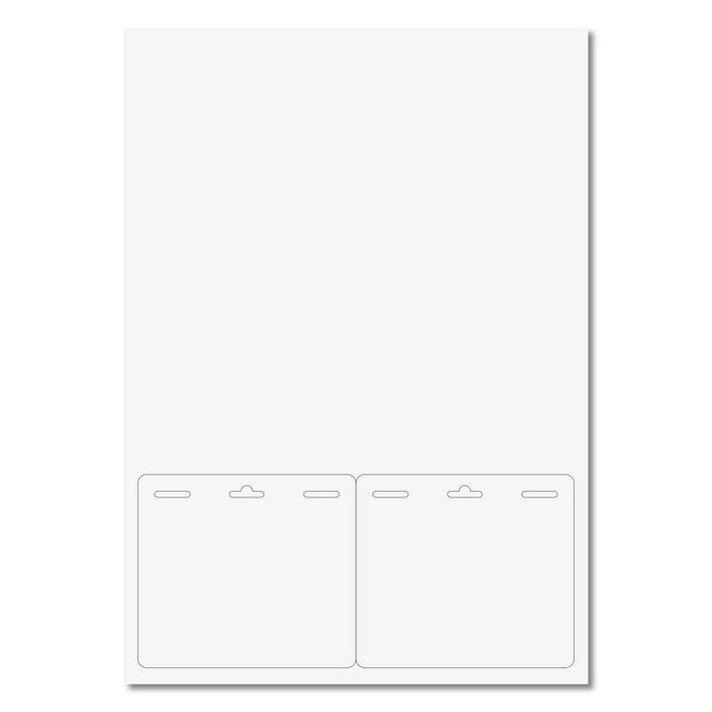 Distintivo adesivo a forma di farfalla – bifacciale, lamina opaca, medio, 3 slot