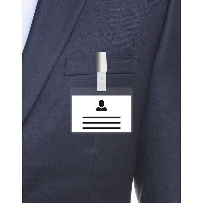 Porta badge formato carta di credito – incl. carta per badge gratuita