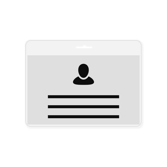 Portatarjetas del tamaño de una tarjeta de crédito – incluye papel para credenciales gratis