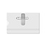 Porta badge formato carta di credito con clip/spilla di sicurezza
