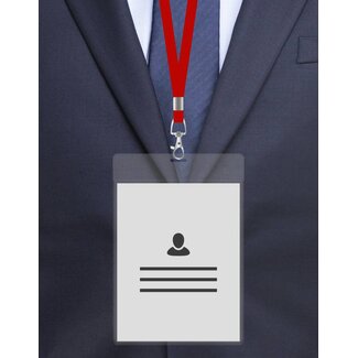 MeetingLinq Porte-badge A6, feuille rigide, transparent
