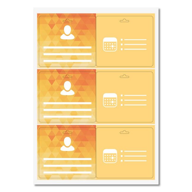 Badge papillon moyen | Film mat pliable | 3 emplacements