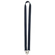 MeetingLinq Navy Blauwe brede lanyard met 2 haken. 2 cm breed en 90 cm lang