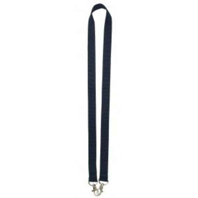 Navy Blue wide lanyard with 2 hooks. 2 cm wide and 90 cm long