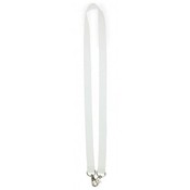 MeetingLinq Witte brede lanyard met 2 haken. 2 cm breed en 90 cm lang