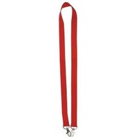 MeetingLinq Wide red lanyard with 2 hooks