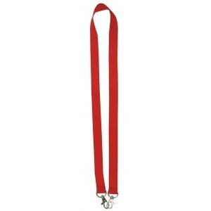 MeetingLinq Brede rode lanyard met 2 haken