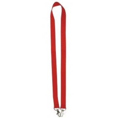 MeetingLinq Rode brede lanyard met 2 haken. 2 cm breed en 90 cm lang