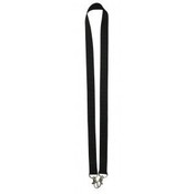 MeetingLinq Zwarte brede lanyard met 2 haken. 2 cm breed en 90 cm lang