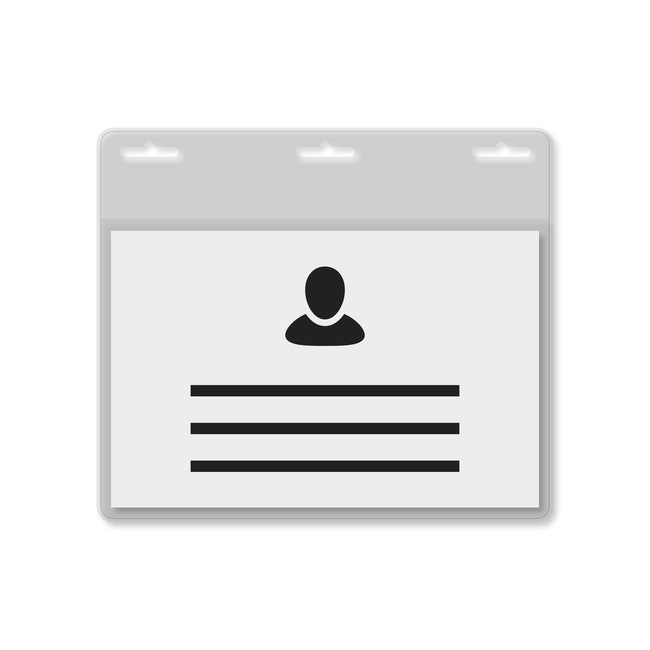 Porte-badge A7 avec 3 emplacements transparent / barre transparente avec papier gratuit à partir de 0,36 € par pièce