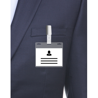 MeetingLinq A7 Badgehouder Transparant, 3 Sleuven