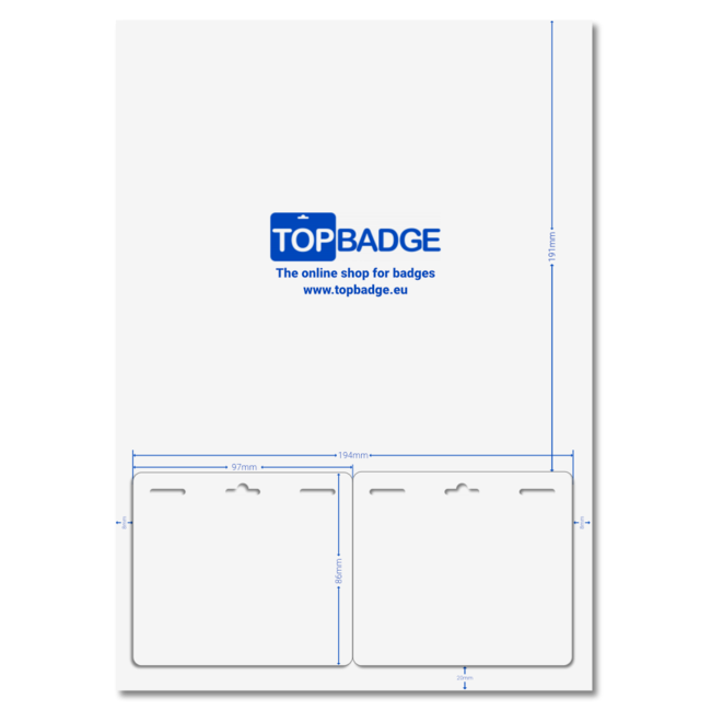 Butterfly badge adhesive badge – Double sided, Matte foil, Medium, 3 Slots