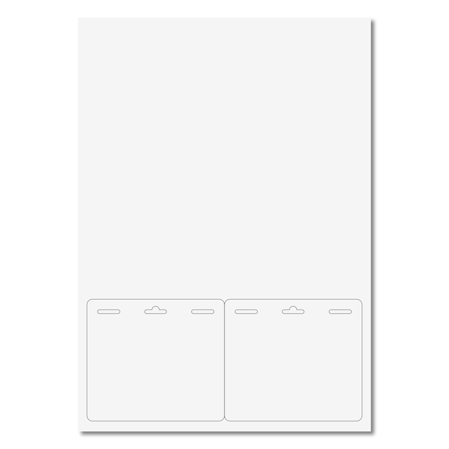 Butterfly badge adhesive badge – Double sided, no foil, Medium, 3 slots