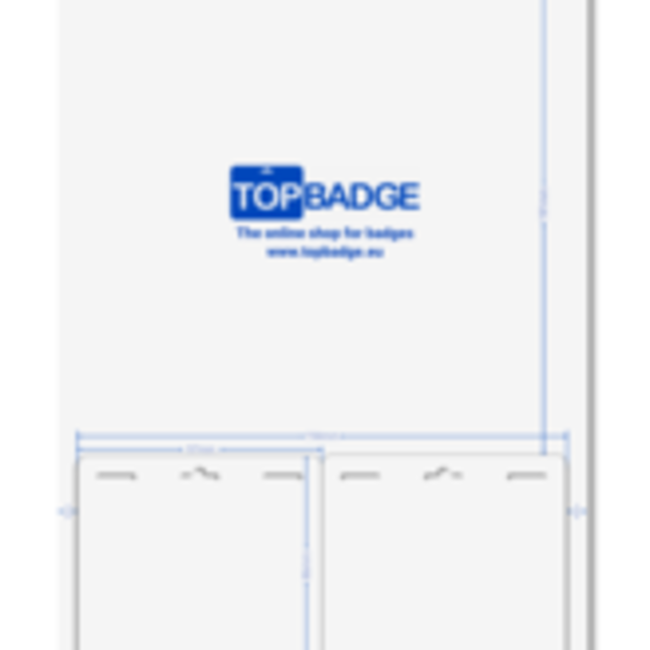 Insignia adhesiva de mariposa: doble cara, sin lámina, tamaño mediano, 3 ranuras