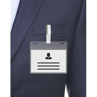 MeetingLinq BIO-D Badge holder, A7 format. Certified and patented biodegradable badge holder.