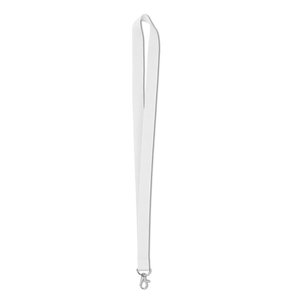 MeetingLinq Wide white lanyard with 1 hook