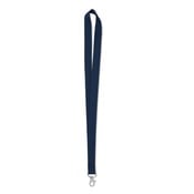 MeetingLinq Blauwe brede lanyard met 1 haak. 2 cm breed en 90 cm lang