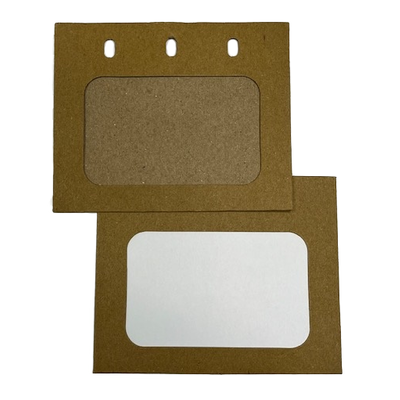 MeetingLinq A7 Format sustainable badge holder | Recycled cardboard | Packed per 50