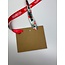 Porta badge sostenibile formato A7 | Cartone riciclato | Confezionato per 50