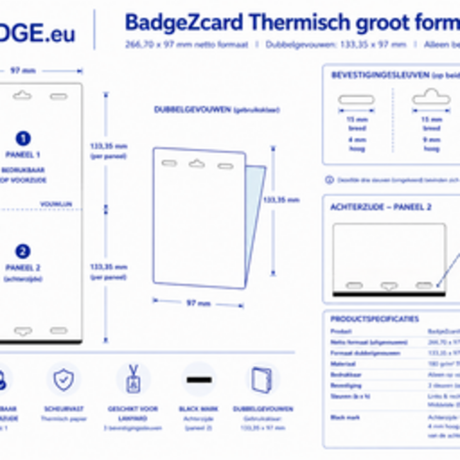 Großformatiges Thermoplakat, Einzeln