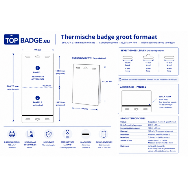 Großformatiges Thermoplaketten-Ausweis, Doppelversion.