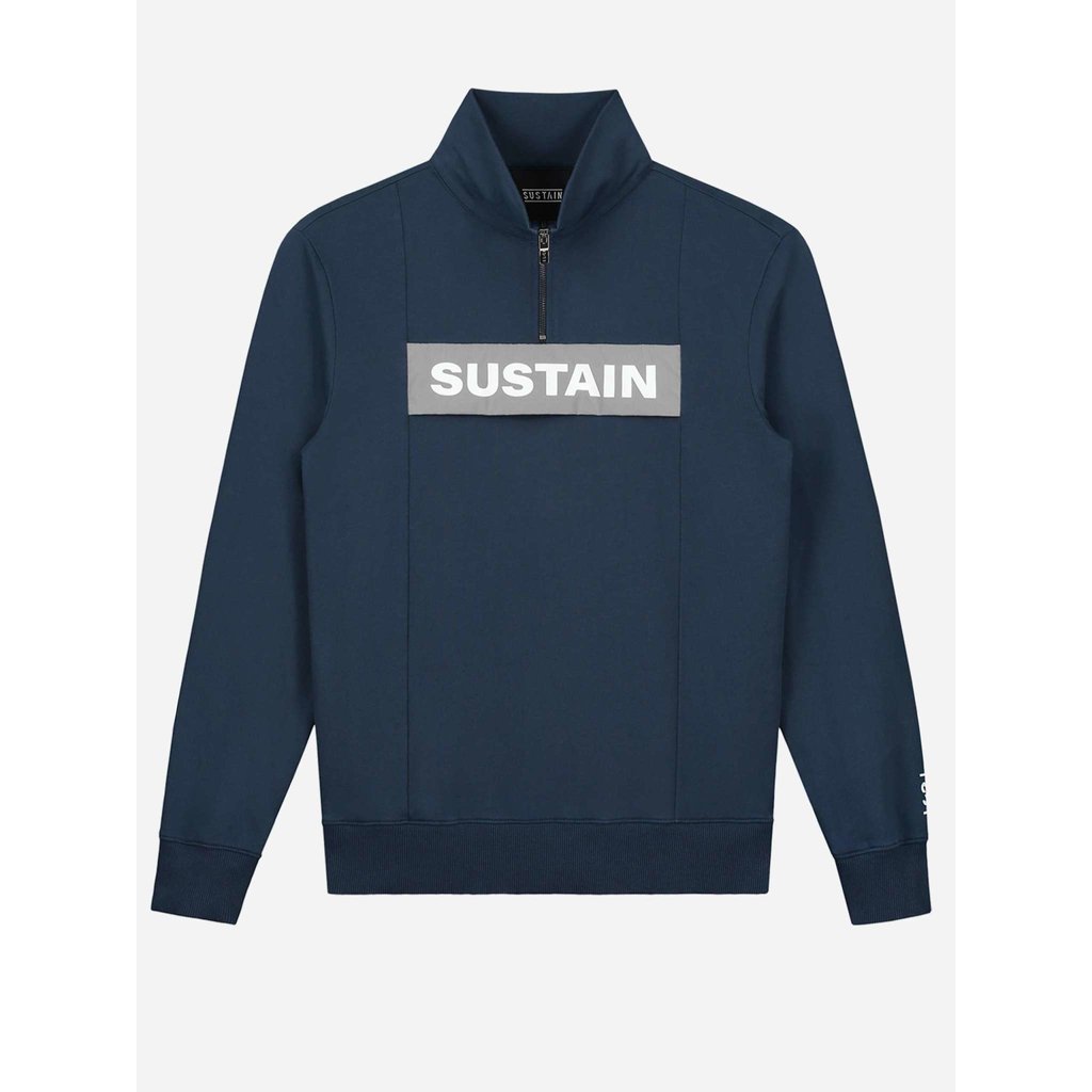 Sustain Reflective Loose Fit Anorak Sweater Blue