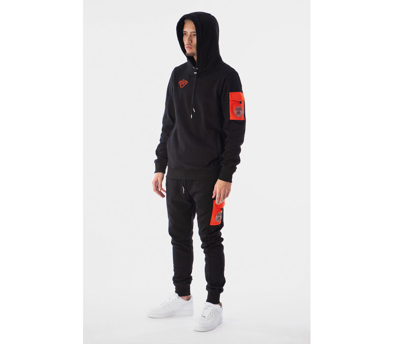 Black Bananas Contrast Tracksuit Black 