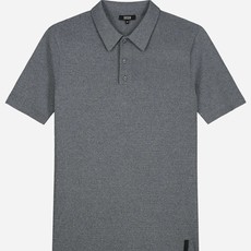 Sustain Knit Polo Heavy Grey Melange