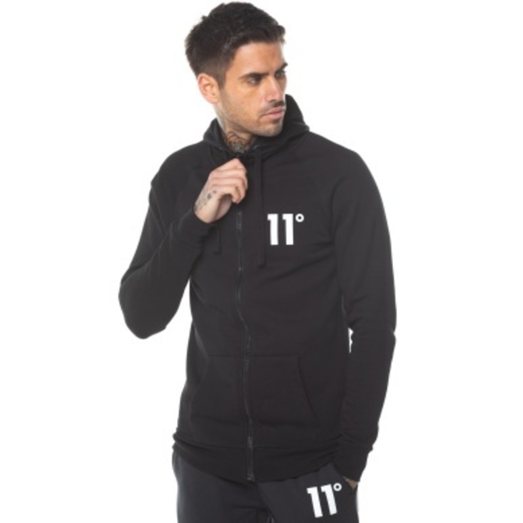 11 Degrees 11 Degrees Core Full Zip Poly Hoodie Black