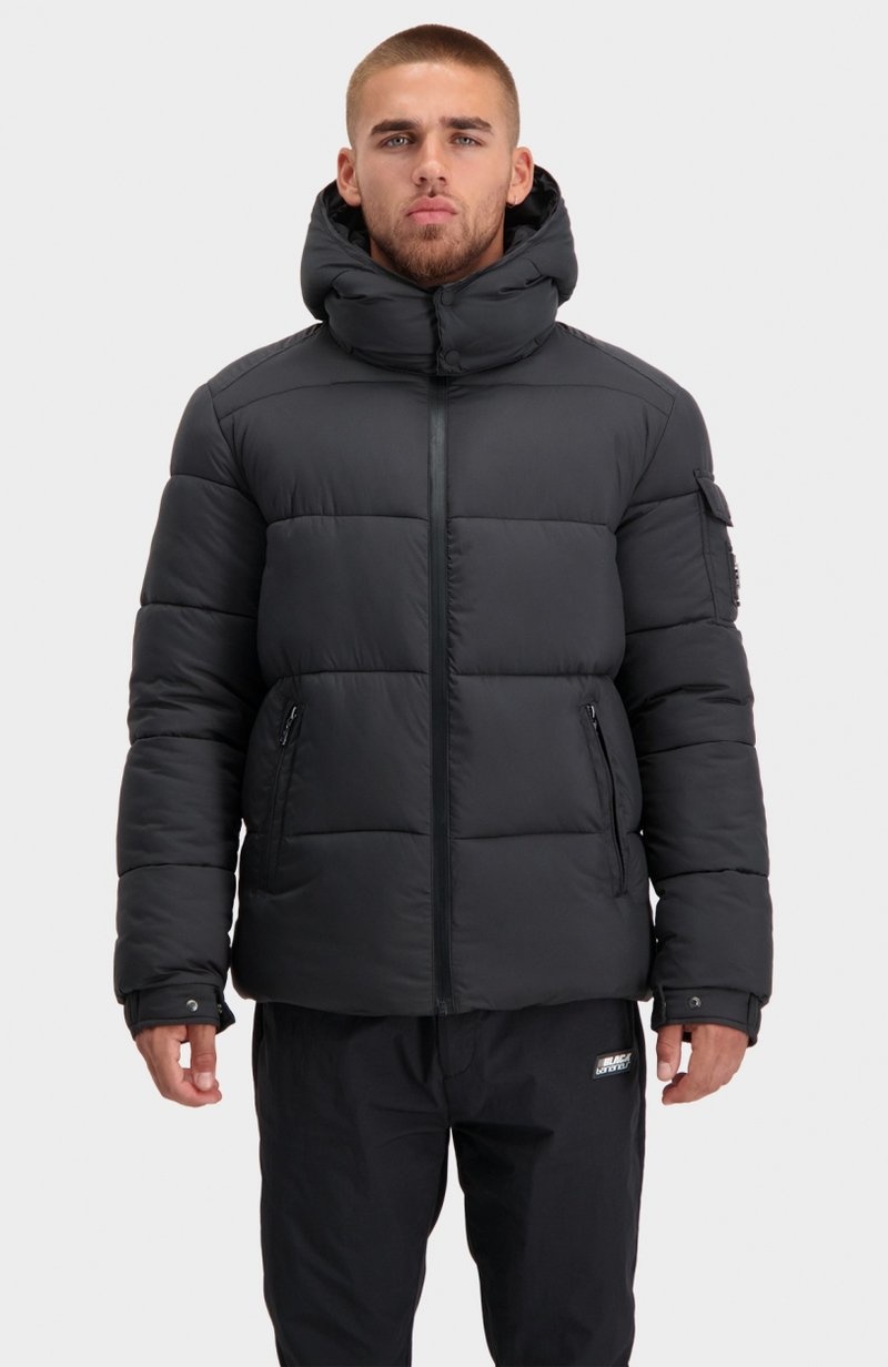 Black Bananas Ghost Puffer Jacket Black 