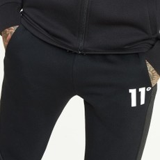 11 Degrees 11 Degrees Mixed Fabric Cut And Sew Printed Joggers Skinny Fit