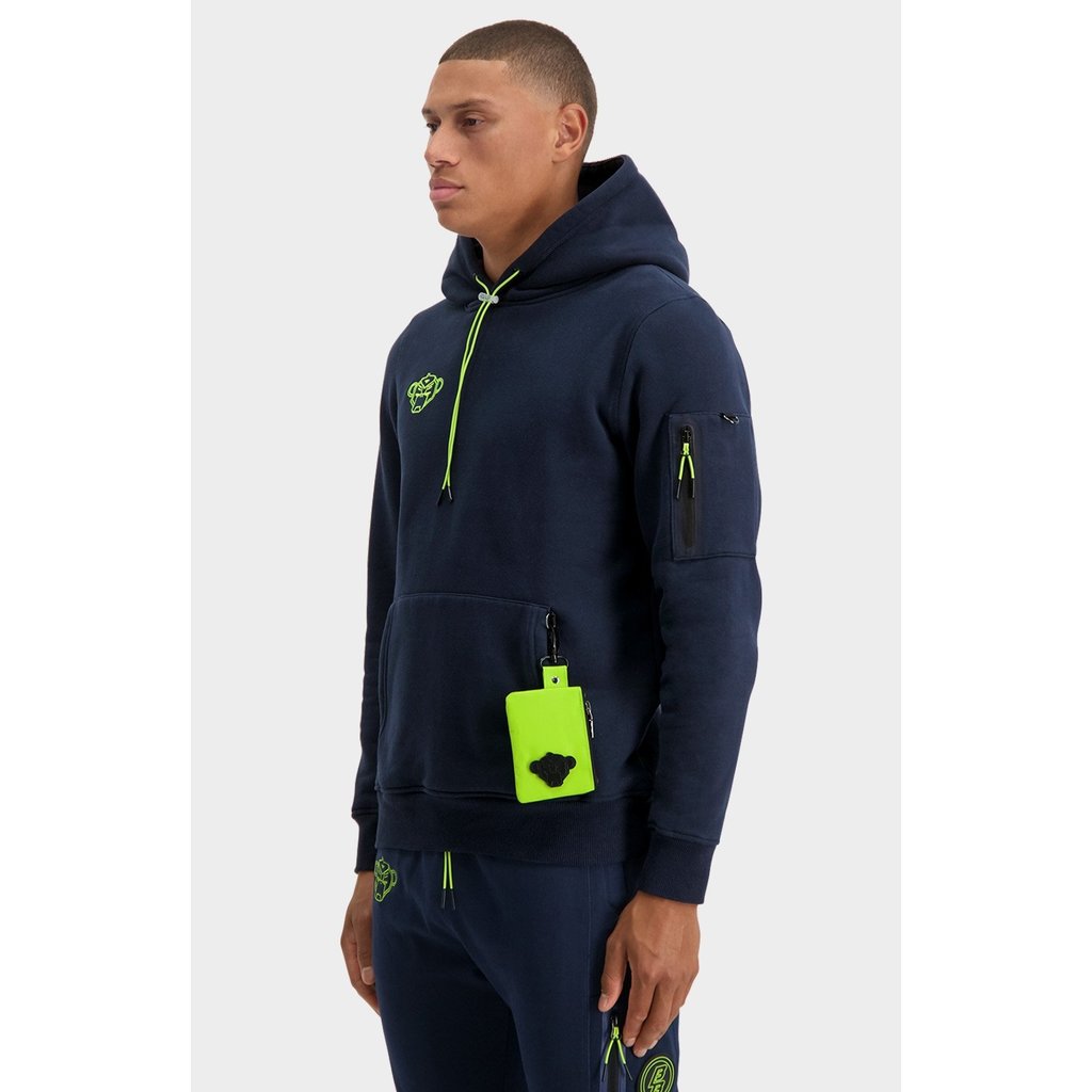 Black Bananas Black Bananas Simulation Hoody Navy/Lime