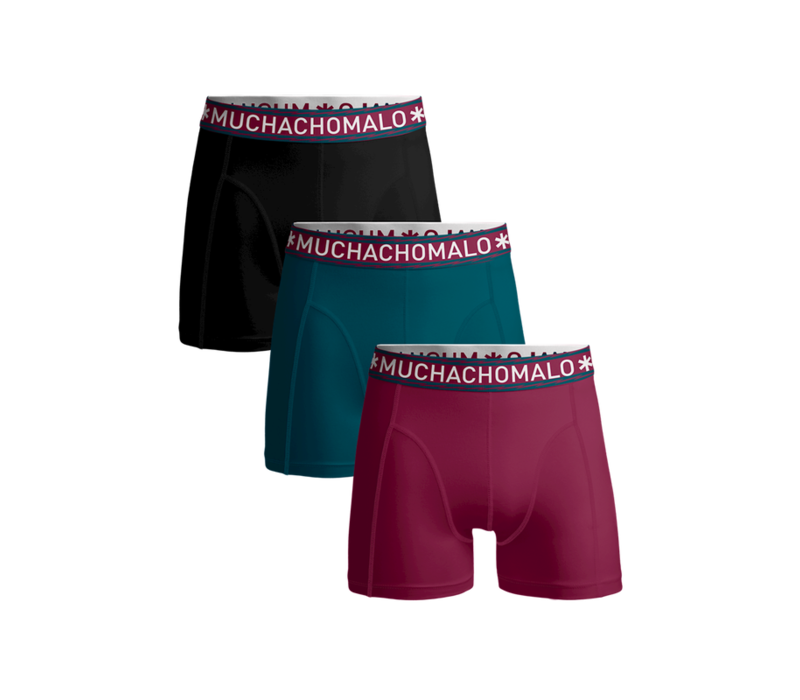 Muchachomalo SOLID1010-473 Men 3-Pack Short Solid